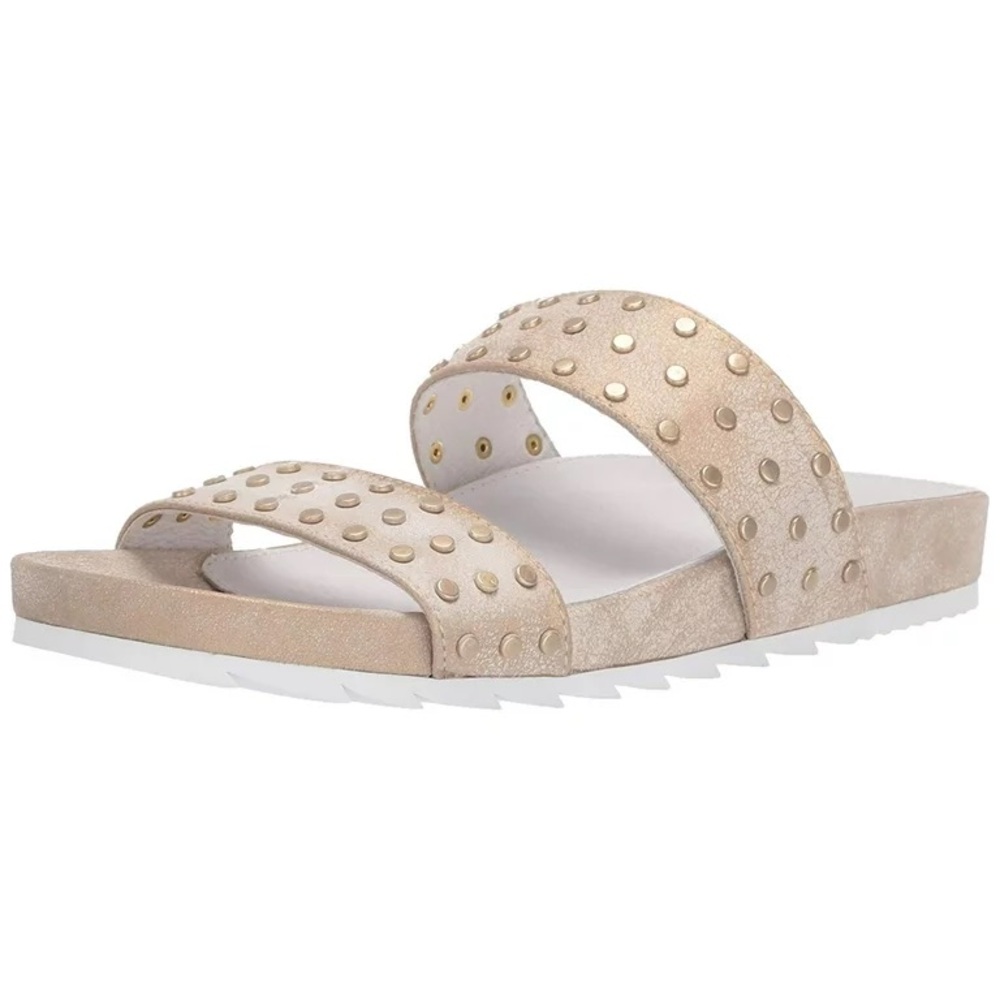 NWT J/SLIDES ERIKA Bronze Metallic Suede Sandal - Picture 4 of 15